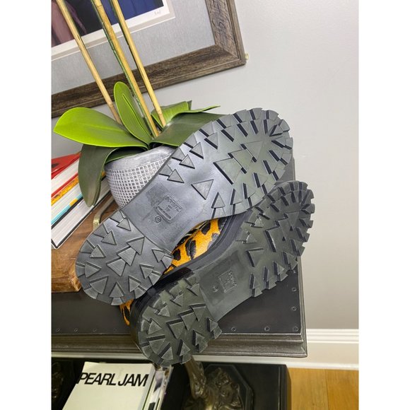 SCHUTZ Maylova Leopard Suede Combat Booties - Picture 12 of 12